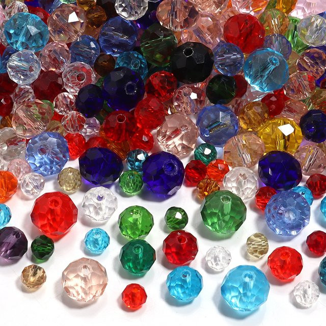 louleur Kristallperlen Glas, transparent, gemischte Farben - Bild 1
