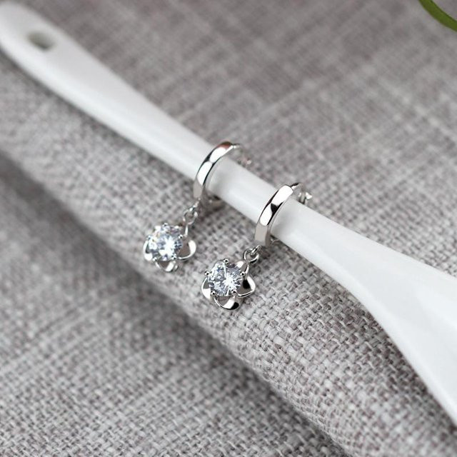 Tropfenohrringe 925 Silber, Zirkonia, Vintage, Damen - Bild 1
