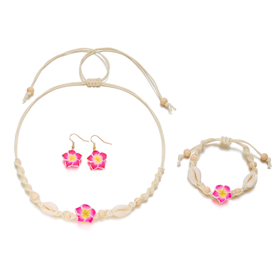 Rinhoo Schmuck-Set, Halskette, Ohrringe, Armband, Perle, Bunt, Damen - Bild 3