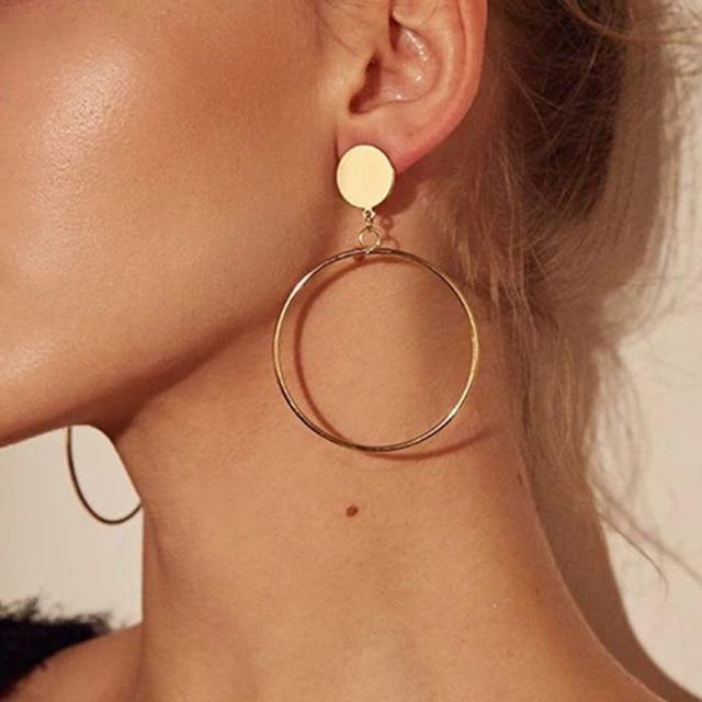 YIRAN Jewelry Ohrringe, geometrisch, runde Herz, Gold, brown, Damen - Bild 1