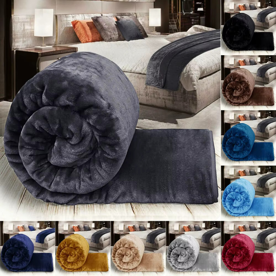 JUANNAI Fleece Decke aus Mikrofaser, weiche Kuscheldecke für Sofa, Bett, Camping und Reise, einfarbig - Bild 2