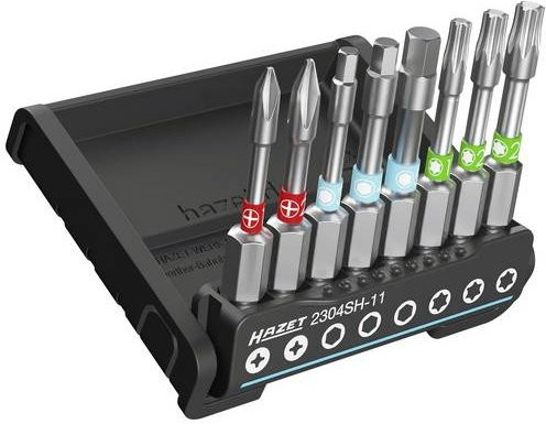 Hazet SmartHolder Bit-Set 2304SH-11, 8-teilig mit Innen T-Profil, Innen-Sechskant und Kreuzschlitz Phillips, 1/4 Zoll - Bild 1