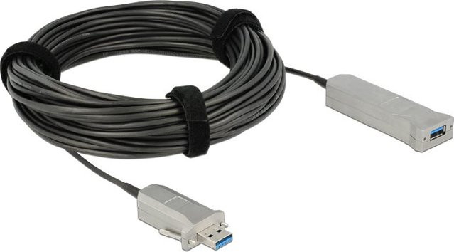 DeLOCK ShapeCable USB-Kabelsatz mit Signalregenerierung und Flügelschrauben, USB-A auf Micro-USB, Schwarz (83739) - Bild 1