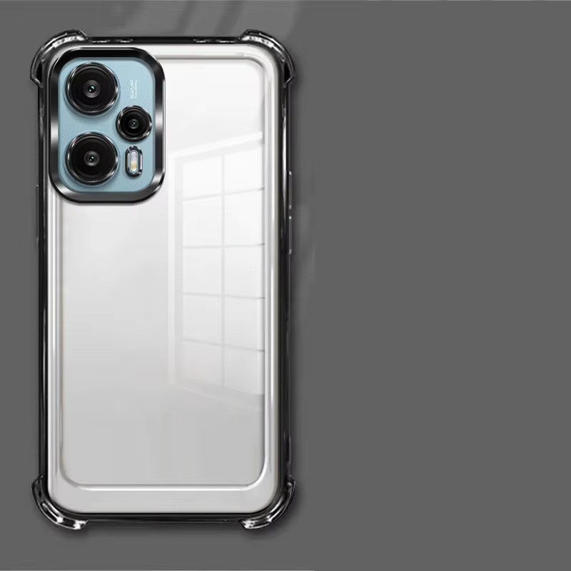 Stoßfeste Silikon Schutzhülle für Xiaomi Poco F5 und Poco X4 GT in Transparent und Purple - Bild 1