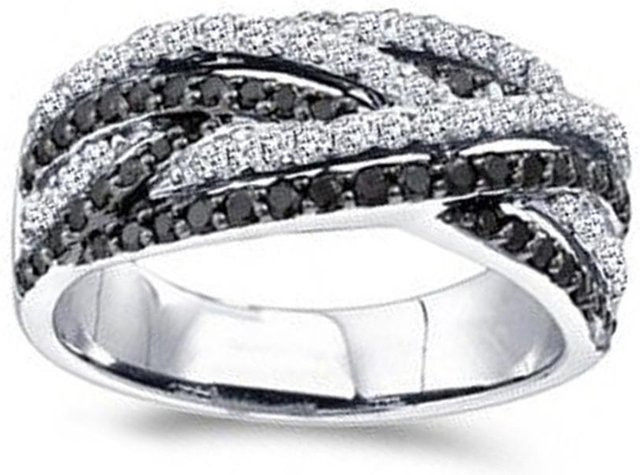 Huitan Fingerring, Kupfer, Schwarz, Zirkonia, Unisex - Bild 1