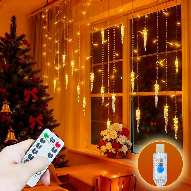 OKAL RED EAST LED Eisbar-Lichter mit 8 Modi für Weihnachts-, Hochzeits- und Halloween-Dekorationen - Bild 1