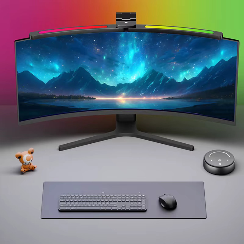 Blitzhome RGB 10 W gebogene LED-Lichtleiste in Schwarz mit Fernbedienung und USB-Betrieb - Bild 2