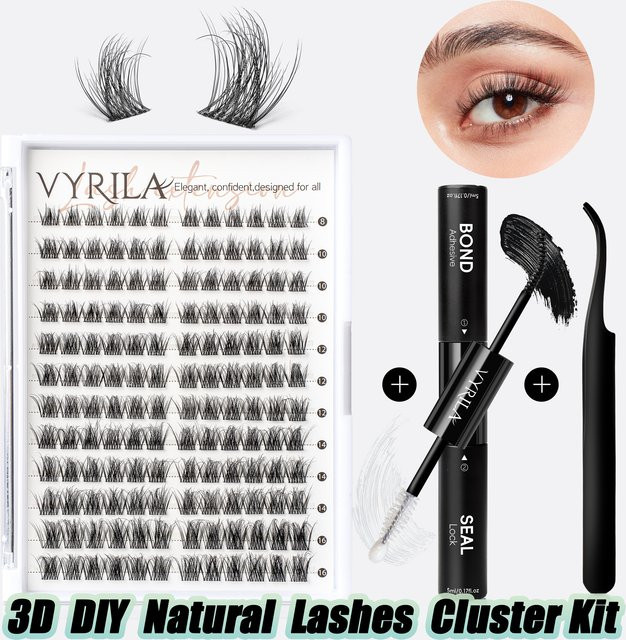 VYRILA Wimpernverlängerungsset Wispy C Curl Lash Cluster Kit, 8-16 Mix - Bild 1