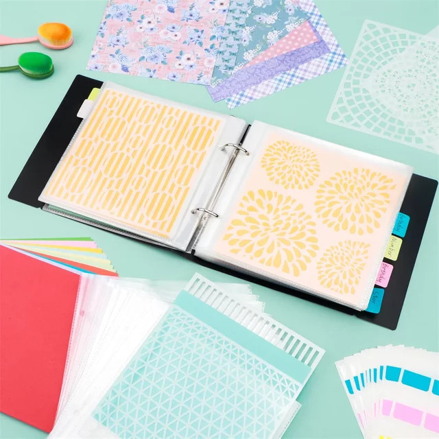 Transparente Cookie Schablonen Ordner für DIY Scrapbooking und Stempel-Lagerung, 6x6 Zoll, Set mit 10 bis 50 Teilen - Bild 1