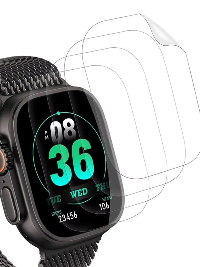 Displayschutzfolie Glas, 5 Stück, für Apple Watch Ultra 2 3 49 mm - Bild 4