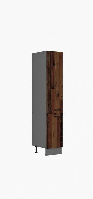 Hochschrank OLD STYLE Küchenzeile in Old Wood Optik, Farbe Braun, Breite: 40 cm - Bild 1