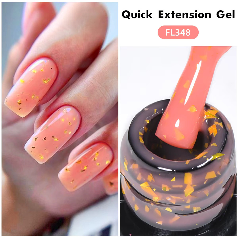 Four Lily Glitter Quick Extension Gel Nagellack, Rosa, 7 ml - Bild 3
