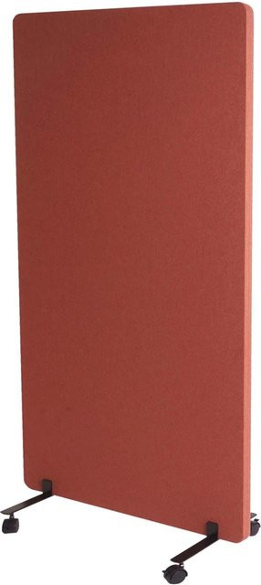 Proregal Akustik-Trennwand Doppelwandig Rollbar als Büro-Sichtschutz und Pinnwand, Farbe: Braun, H x B x T: 147 x 80 x 39 cm - Bild 1