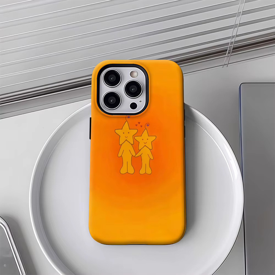 Star Buddies Love Handyhülle für iPhone 17 16 15 14 13 12 Pro Max Plus mit doppelschichtiger Rückseite in Orange - Bild 3