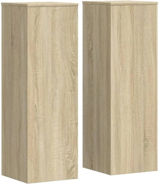 vidaXL Pflanzenständer 2er Set aus Holzwerkstoff in Sonoma-Eiche, B/T/H: 33 x 33 x 100 cm - Bild 1