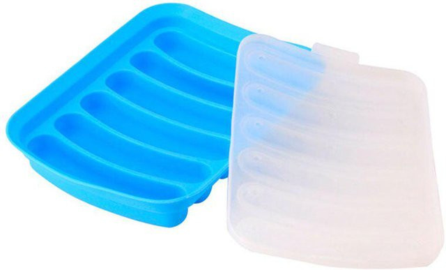 Houspace Wurst Maker Silikon Form 6 in 1 für DIY Hot Dogs und Schinken in Blau - Bild 1