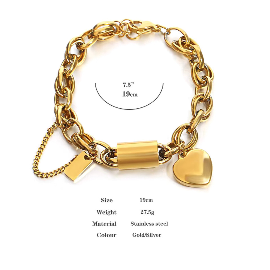 Slavena Charm-Armband Edelstahl, Gold, Damen - Bild 2