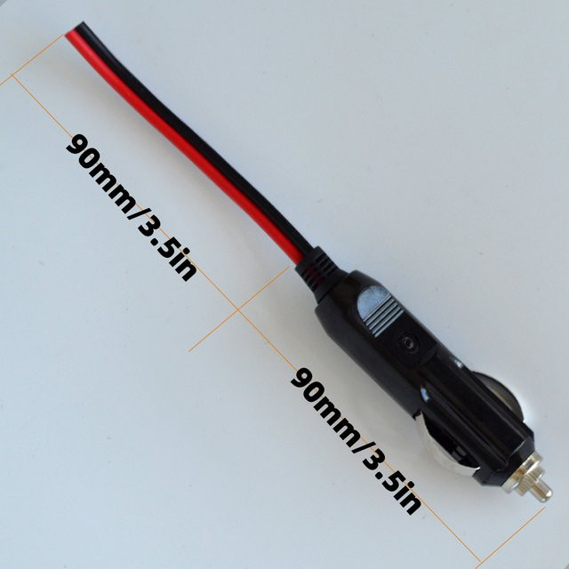 QXNY Zigarettenanzünder-Stecker mit Anzeigeleuchte als elektrischer Fahrzeug-Ladeadapter, Schwarz - Bild 1