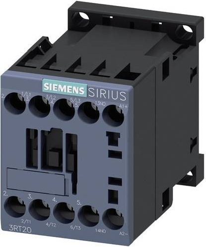 Siemens Schütz 3RT2016-1UB41 in Grau mit 1 Schließer, 22kW, 690V, 9A und Varistor - Bild 1