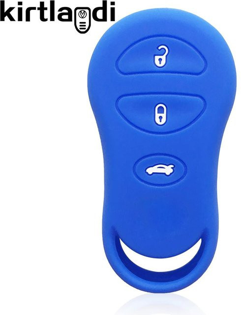 Silikon Fernbedienung Autoschlüssel Hülle für Chrysler Grand Voyager PT Cruiser Sebring Jeep Liberty Dodge in Schwarz, Blau oder Pink - Bild 1