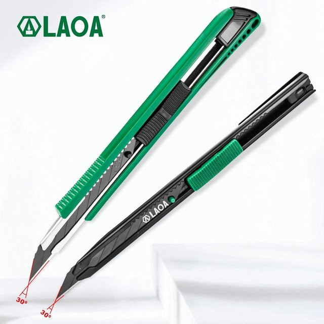 LAOA Mini Utility Taschenmesser mit SK5 Stahlklinge und 30-Grad-Winkel als Schiebemesser und Tapetenschneider - Bild 1