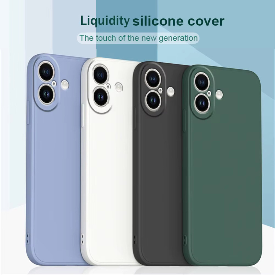 Apple iPhone 17 Flüssigsilikon-Schutzhülle in Grün und Weiß - Bild 2