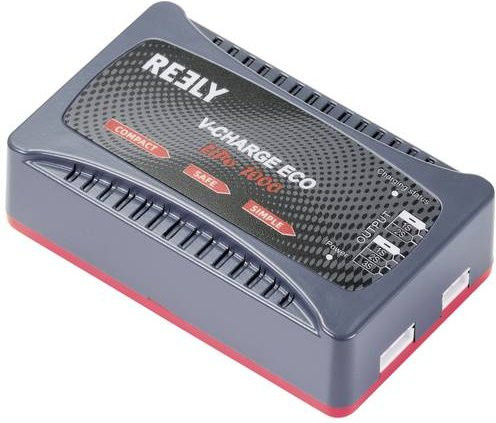 Reely V-CHARGE ECO LiPo 1000 Modellbau-Ladegerät in Grau, 230V 1A - Bild 1