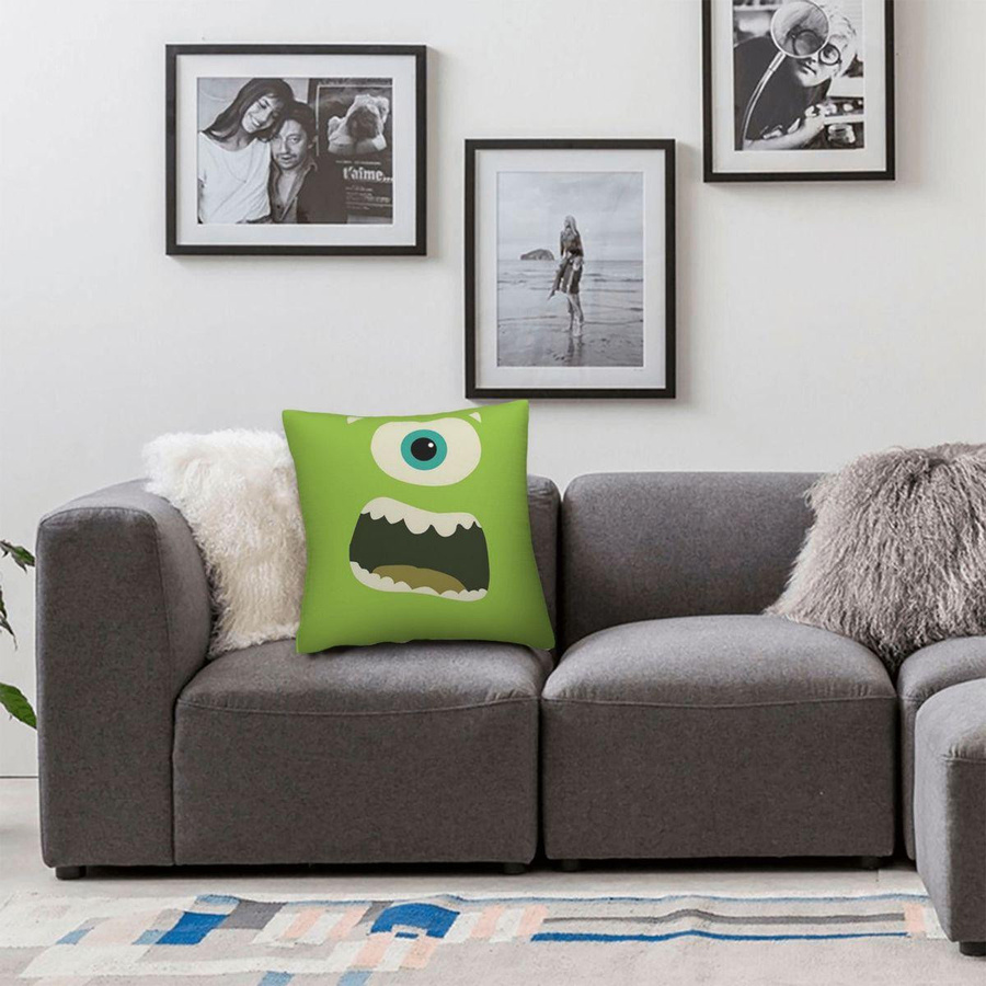 Mike Wazowski Kissenbezug von Lu Xika Chen aus Polyester und Leinen mit Reißverschluss, B/B: 45 x 45 cm - Bild 2