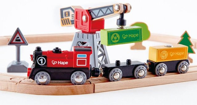 Hape Frachtlieferung-Eisenbahn, Kreis, Holz, ab 3 Jahren - Bild 1