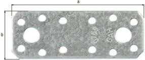 GAH Alberts Flachverbinder gerade aus verzinktem Stahl in Silber, B/H: 100 x 100 mm, Tiefe: 35 mm, Stärke: 2,5 mm - Bild 1