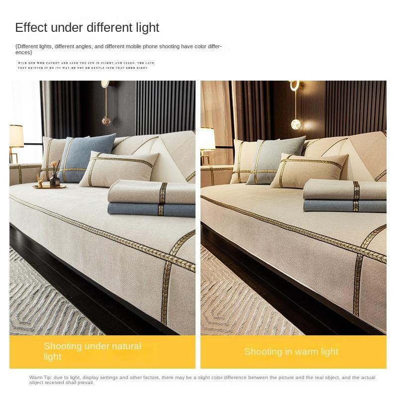 Modernes Chenille-Sofa-Kissen mit rutschfester Leder-Unterseite für dein Kombi-Sofa von Your Warm Home, B/B: 70 x 70 cm - Bild 2
