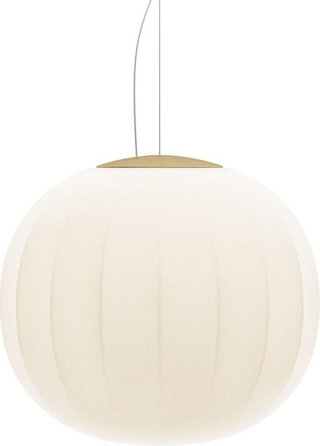 Luceplan Lita Sospensione 42 Pendelleuchte in Messing und Weiß mit Glaskugel und E27 Fassung - Bild 1