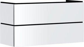 Waschtischunterschrank hansgrohe Xilesa E mit 2 Schubkästen, mattweiß, B: 118 cm, T: 47 cm - Bild 1