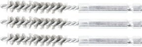 BGS Stahlbürste Set 3-teilig in Silber mit 9 mm Durchmesser und 6,3 mm Außensechskant Antrieb (1/4 Zoll) - Bild 1