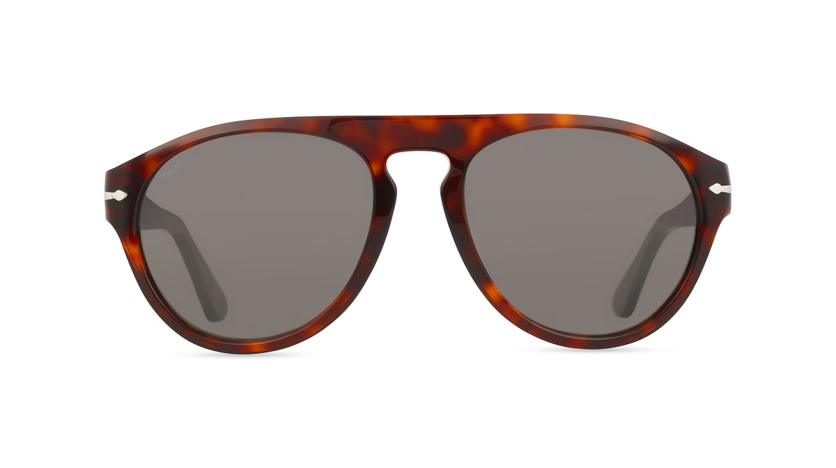 Persol PO3370S Sonnenbrille Pilot, Vollrand, Acetat, Unisex, braun, grau - Bild 1