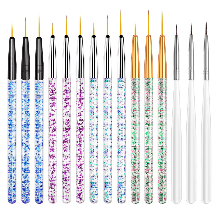 Limegirl Nagel UV Gel Pinsel Set, 3 Stück, Maniküre Liner Pinsel - Bild 2