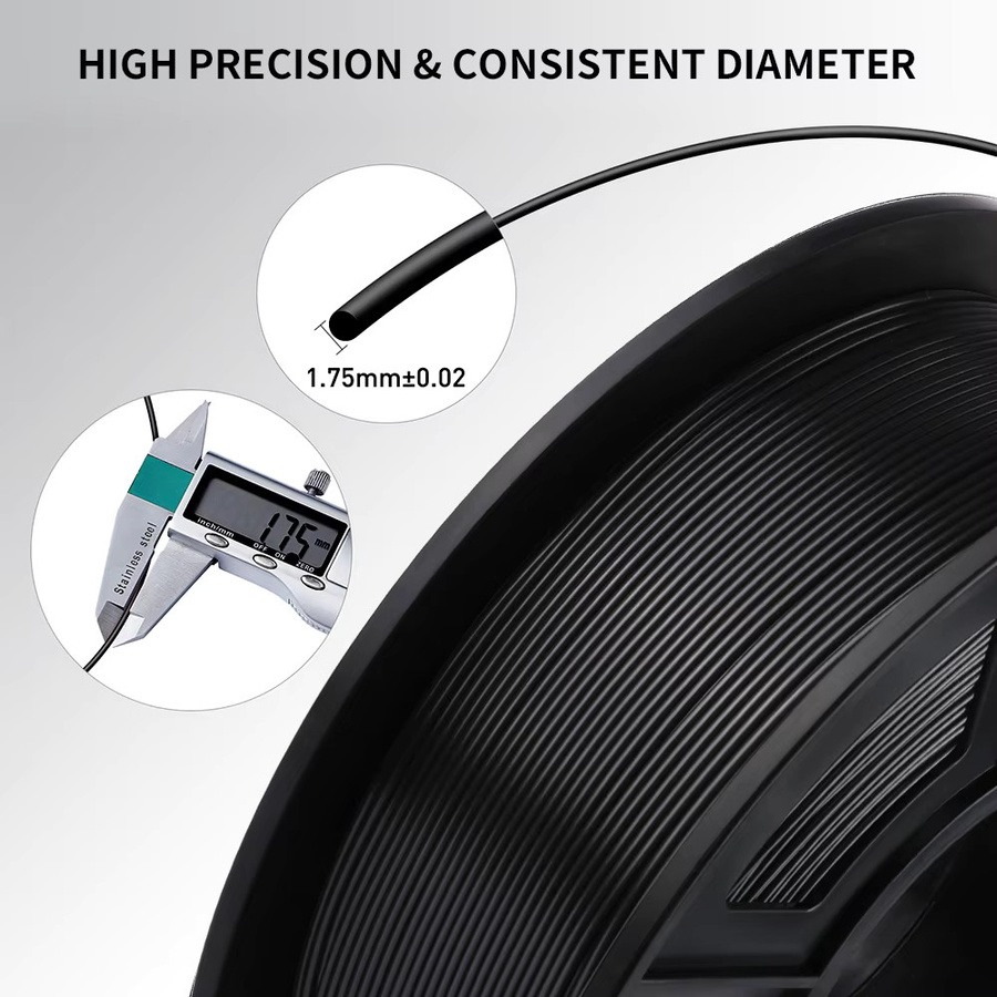 Anycubic PLA Filament für FDM 3D Drucker, 10 kg, Weiß und Schwarz - Bild 4