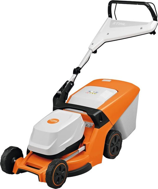 Stihl Akku-Rasenmäher RMA 443 in Orange-Grau mit Mulchkit und Fangkorb (ohne Akku und Ladegerät) - Bild 1