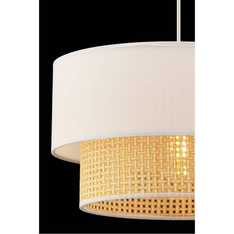 Opviq Pendelleuchte Echo Hazeran in Weiß und Beige aus Baumwolle, B/T/H: 30 x 30 x 65 cm, E27 - Bild 3