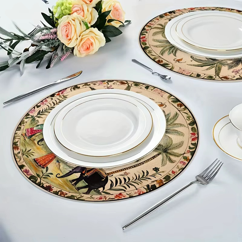 VIKAMA 4-teiliges Tischset-Set im exotischen Design für Tischdekoration und Partys - Bild 4