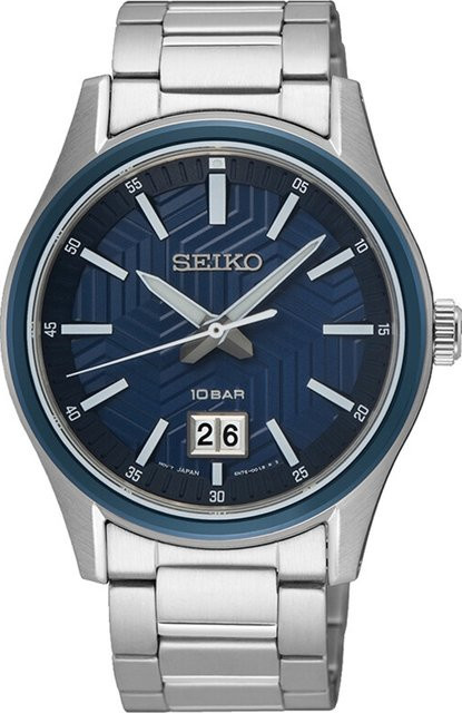 Seiko Armbanduhr, Quarz, Edelstahl, Blau, Saphirglas, 40 mm, Herren - Bild 1