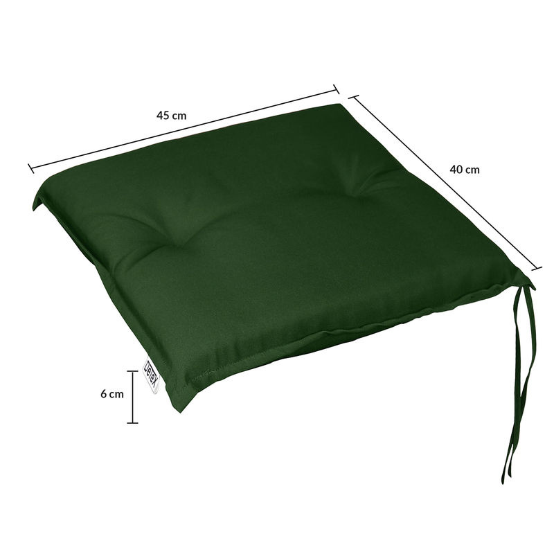 4er-Set Sitzkissen Sydney von DETEX® in Grün, wasserabweisend und waschbar, B/T/H: 45 x 40 x 6 cm - Bild 3