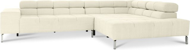 Polsterecke CATELYN 2.0 LOFT in Beige mit Stoffbezug und Armlehnen, L-Form rechtsseitig - Bild 1