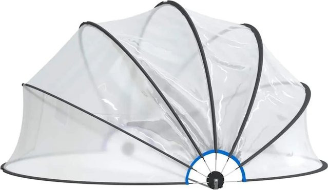 vidaXL Pool-Kuppel aus transparentem PVC und Fiberglas B: 500 cm, T: 250 cm, H: 250 cm - Bild 1
