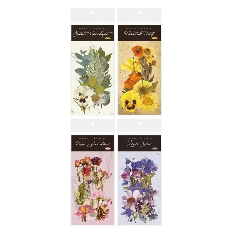 Leaffei Pflanzenhandbuch Aufkleber Set mit floralen Blumen und Vintage-Motiven, 20 Blatt, Mehrfarbig, B: 22,1 cm x H: 9,9 cm - Bild 2