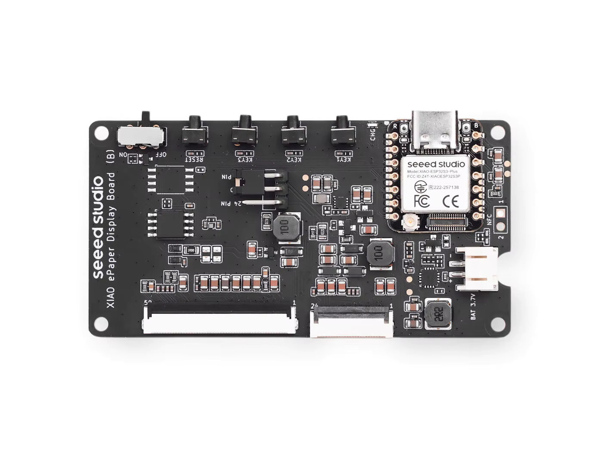 Seeed Studio XIAO ePaper Display Board EE04 mit XIAO ESP32-S3 Plus für Low-Power-Projekte, Schwarz, unterstützt 24-polige und 50-polige ePaper-Displays - Bild 2
