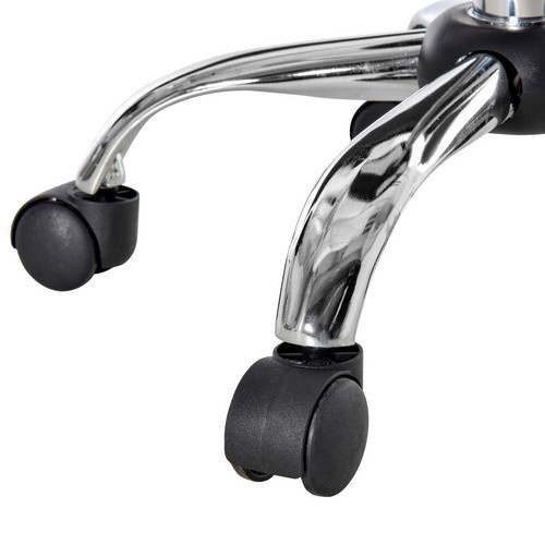 HOMCOM Salonstuhl drehbar mit Rollen in Grau aus Samt und Polyester, B/T/H: 35 x 35 x 49-61 cm - Bild 2