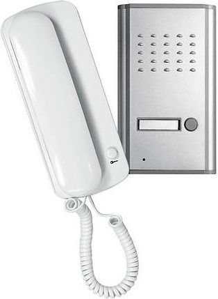 PENTATECH DP601 Türsprechanlage Komplett-Set Audio-Intercom aus Aluminium in Weiß - Bild 1