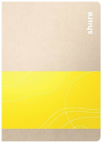 Share Notizbuch A6 liniert gelb mit 40 Blatt Softcover - Bild 1