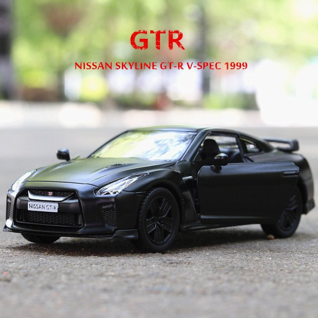 MAKEDA Nissan GTR Modellauto, Metall, 1:36, Schwarz - Bild 1